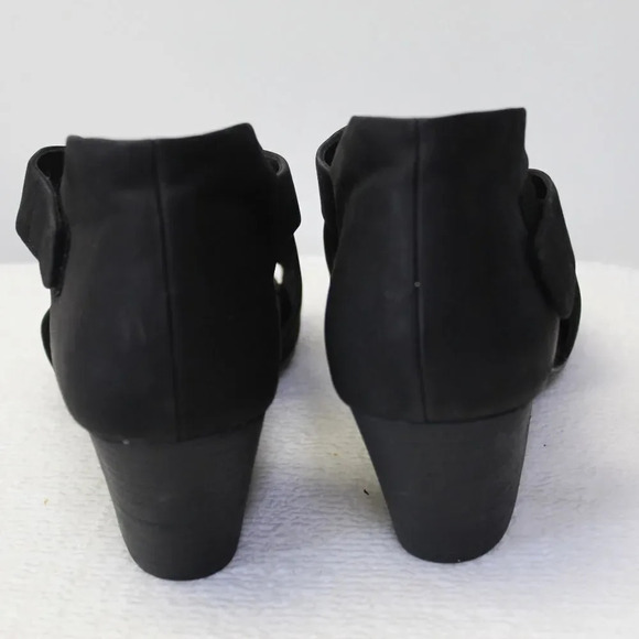 Eileen Fisher brushed leather black sandals size 9 - Picture 5 of 15